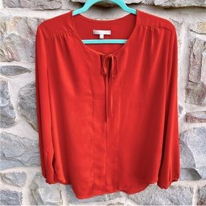Joan Vass Studio Pumpkin Orange Blouse Medium